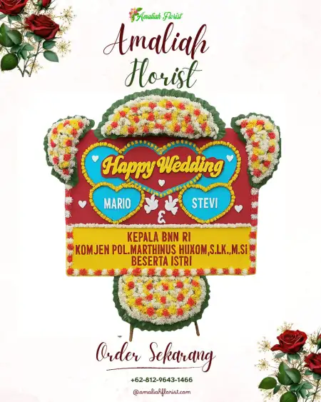 Papan Bunga Pernikahan Tanah Enam Ratus